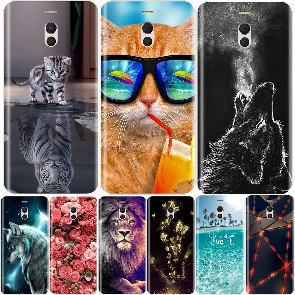 

Phone Case For Meizu M6 M5 M3 M2 Note Soft Silicone TPU Cute Cat Painted Back Cover For Meizu M6 M6S M5C M5 M5S M3S M3 M2 Case
