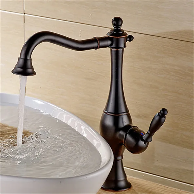 Kitchen Faucets Brass Sink Mixer Tap Hot & Cold Single Handle Rotating Water Crane Mixer Faucet Golden/Chrome Bath Basin Faucet Kitchen Faucets Brass Sink Mixer Tap Hot & Cold Single Handle Rotating Water Crane Mixer Faucet Golden/Chrome Bath Basin Faucet