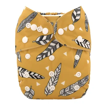 

2020 ALVABABY 10pcs Reusable Baby Cloth Diapers with Microfiber Inserts