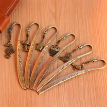 1 шт. Новые Креативные ретро милые животные дизайн металлические закладки для книг школьников винтажные Bookarks красивый подарок