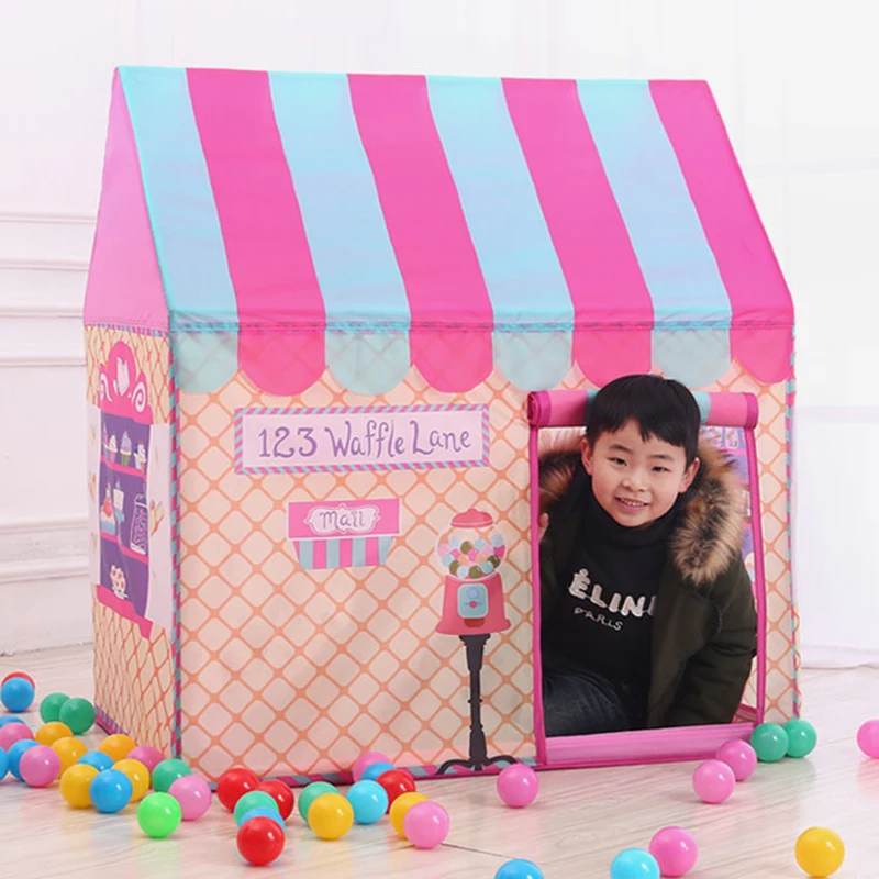 Игровая палатка, розовая портативная складная палатка Tipi, складная уличная красочная игровая палатка, подарки, игрушки для детей, девочек, детей, новинка