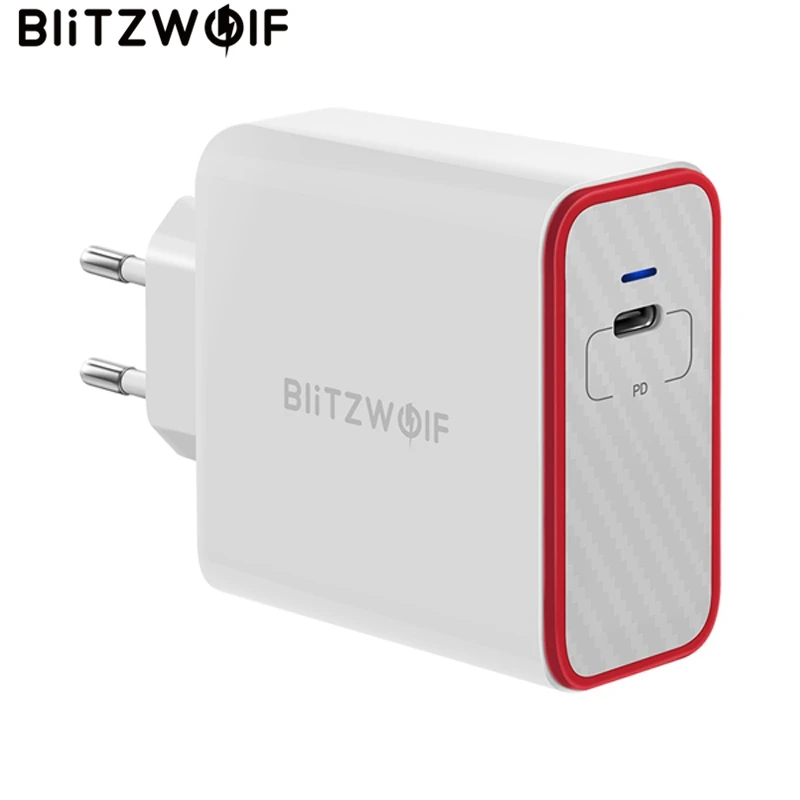 BlitzWolf 45 Вт USB PD Быстрая зарядка type C телефон быстрое зарядное устройство ЕС разъем совместимый для iPhone X 8 Plus/iPad Pro/Macbook переключатель BlitzWolf 45 Вт USB PD Быстрая зарядка type C телефон быстрое зарядное устройство ЕС разъем совместимый для iPhone X 8 Plus/iPad Pro/Macbook переключатель