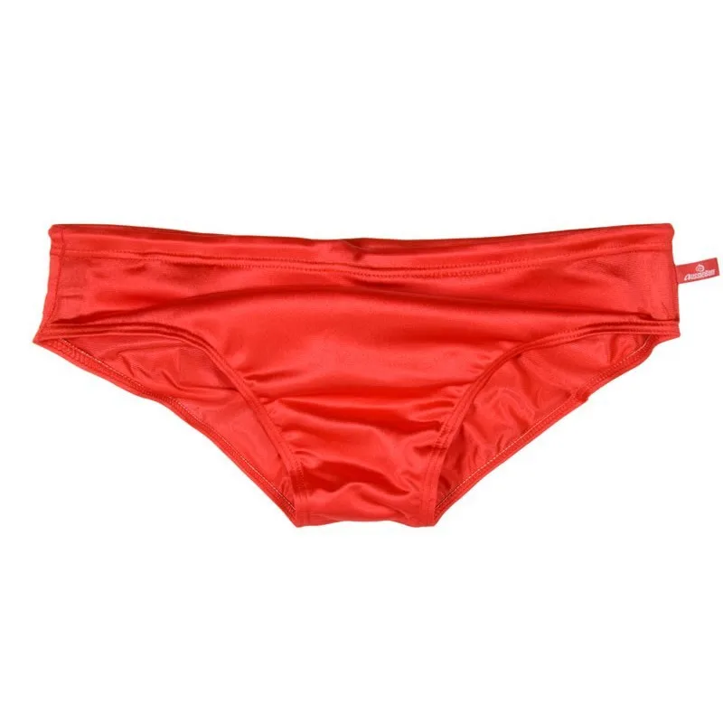 Мужской купальный костюм, однотонный, черный, синий, серый, красный, белый, желтый, одежда для плавания, мужская пляжная одежда с низкой талией, эластичные плавки на шнурке - Цвет: MB-021-05