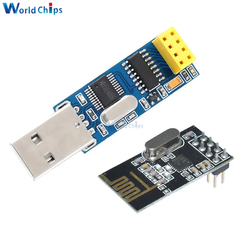 

CH340T USB to Serial Port Adapter Board + Communication Control NRF24L01+ 2.4GHz Antenna Wireless Transceiver Module For Arduino