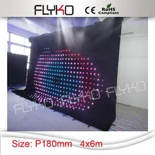 Огнестойкая ткань P180MM 4 м* 6 м гибкий светодиодный экран для сцены