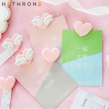 

Hethrone 1pcs Kawaii pink Love wings Japanese girl Paper Clips Binder Clip For Photo Message Ticket File Bookmark Memo Clip
