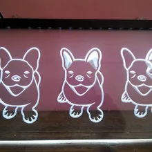 LK264-французский Бульдог щенков щенок собака световой знак