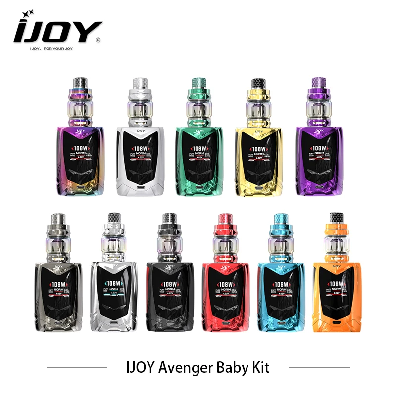 

IJOY Avenger Baby Kit Max 108w Box Mod Vape AI voice control mod Dual 20350 2800mah Battery Pod/Power/TC/TCR Modes Vaporizer