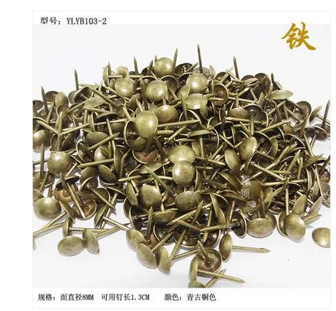 03 Hardware supplies Antique Upholstery Nail Jewelry Gift Wine Case Box Sofa Decorative Tack Stud Pushpin 8mm*13mm | Обустройство