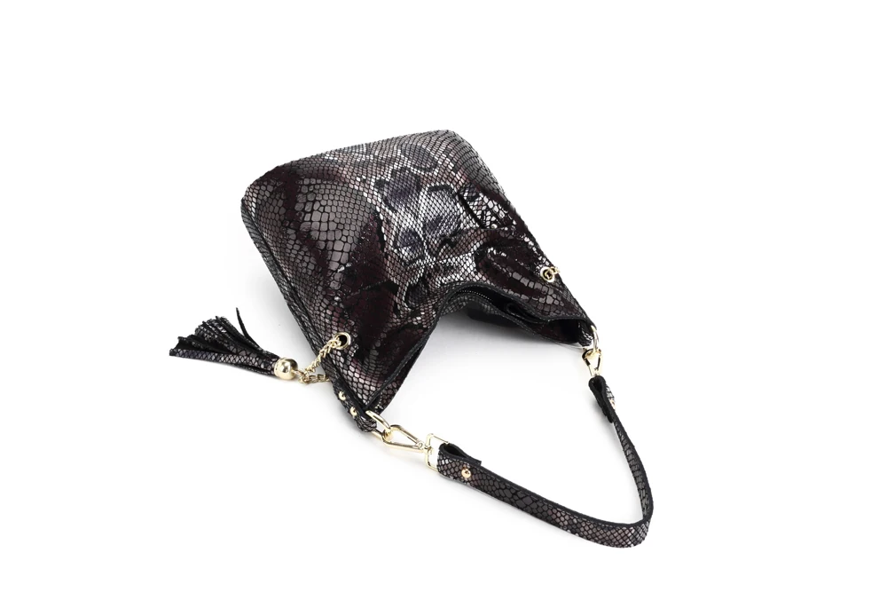 real couro senhora crossbody bolsas designer borlas