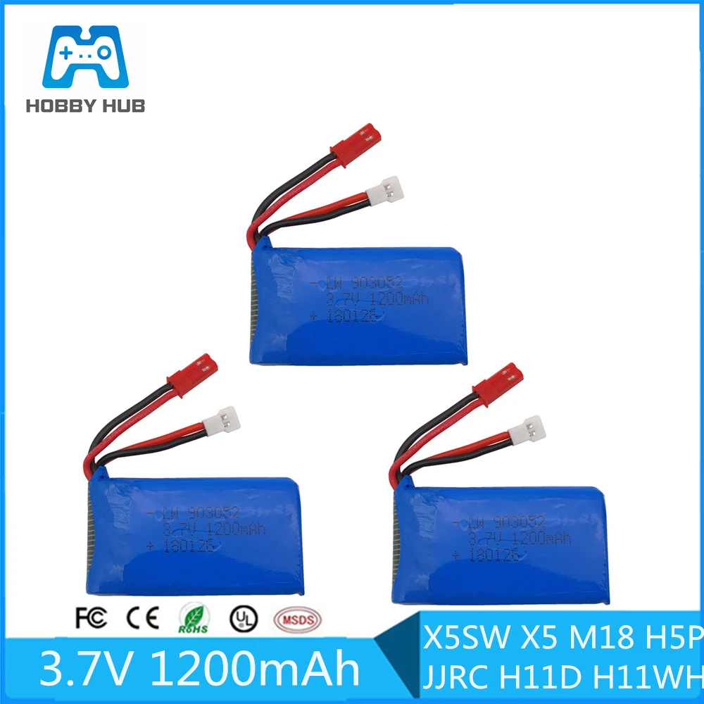 Rc Battery Charger Pcs/ Syma X5W Rc 1200mah Lipo Battery