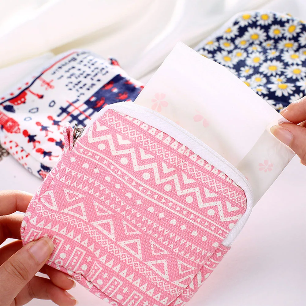 

Women Girl Cute Sanitary Pad Organizer Holder Napkin Towel Convenience Bags Change storage bag Easy Useful High Quality L*5