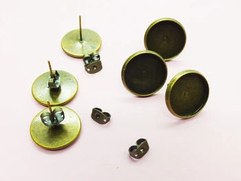 

200pcs/lot Antique Bronze Earring Findings earring post/earring stud insert 10/12/14/16/18/20mm Many colors to choose from
