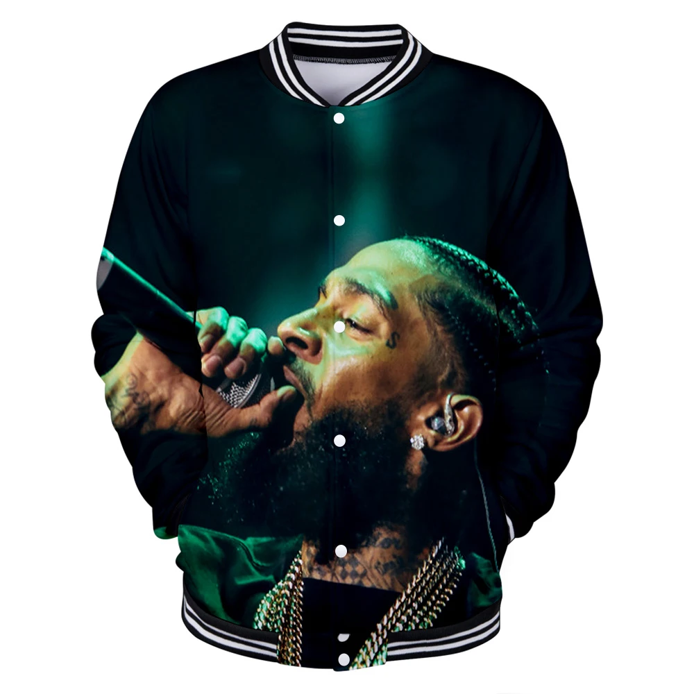 

rapper nipsey hussle 3D print Jackets Men's 3D Printed Sweatshirts Boy/Girl Hip Hop personality Sweatshirts Fashion Jacket