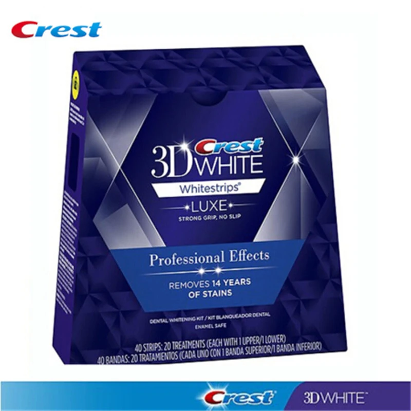 Crest 3D белые полосочки для отбеливания зубов 20 мешков/40 полосок набор
