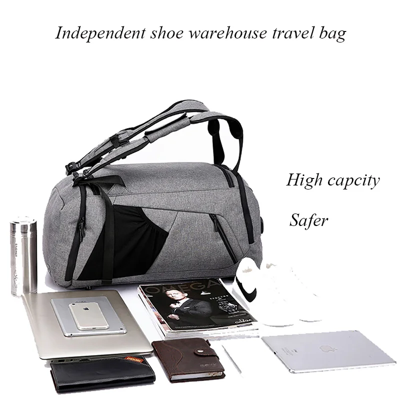 

15 inch Gym Bag Multifunction Men Sports Bags Woman Fitness Laptop Backpacks Hand Nylon Large Capacity Men Hand Luggage Travel