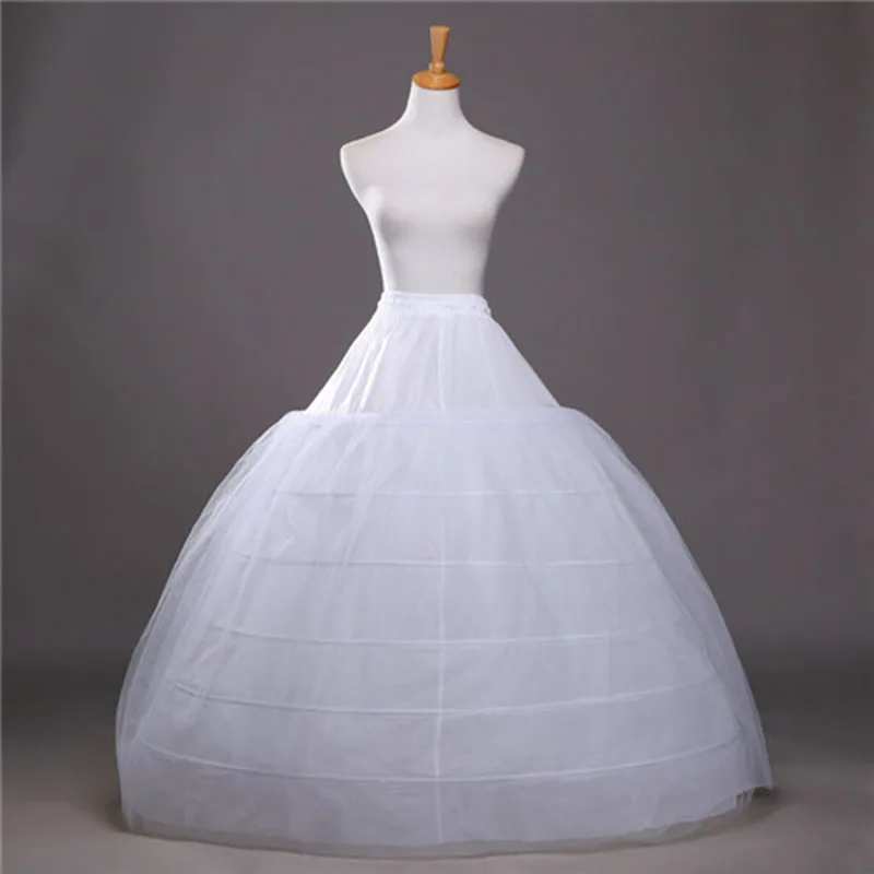 

2018 SoDigne Ball Gown Petticoats For Wedding Dresses Elastic 6 Hoops One Tiers Dress Underskirt Crinoline Wedding Accessories