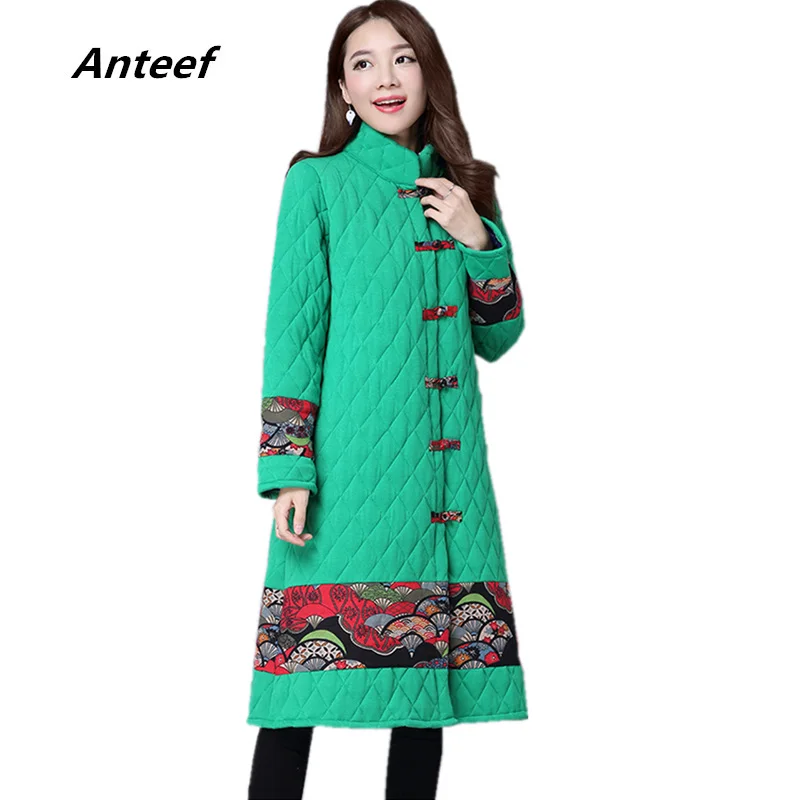 Anteef plus size red black Cotton vintage floral print