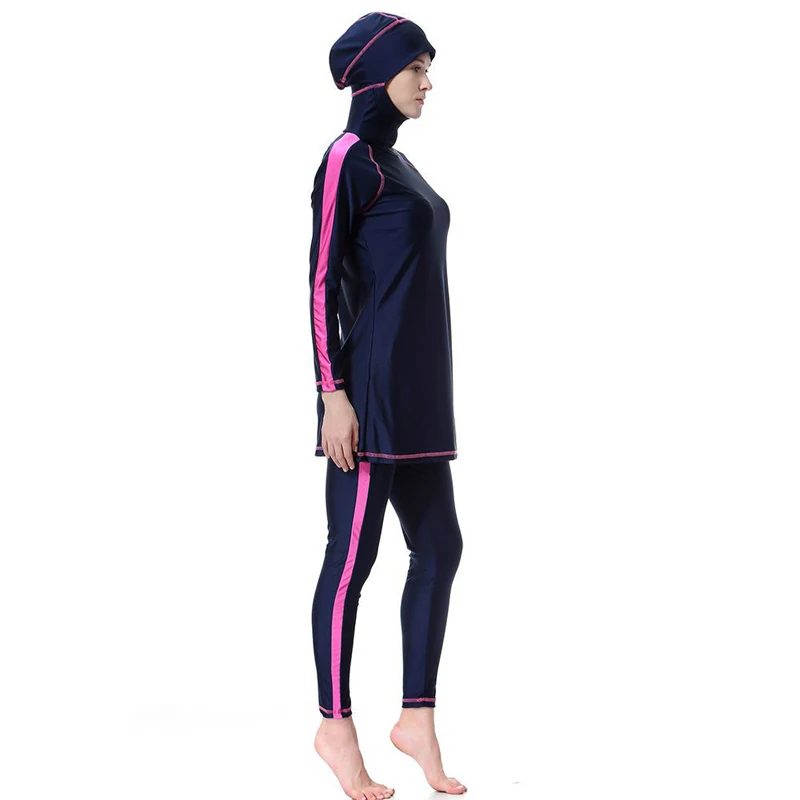 Женский купальник хиджаб-купальник с полным покрытием мусульманская пляжная одежда размера плюс скромность Буркини мусульманский