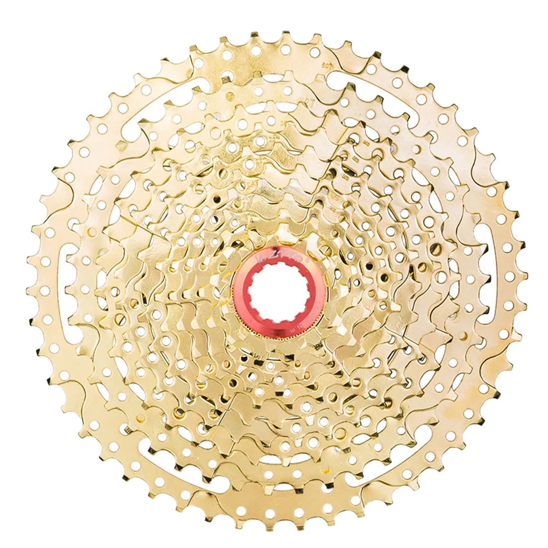

ZTTO 11S 11-50T MTB Cassette Flywheel MTB 11 Speed Freewheel Bike Sprocket - Golden + Black Bracket L