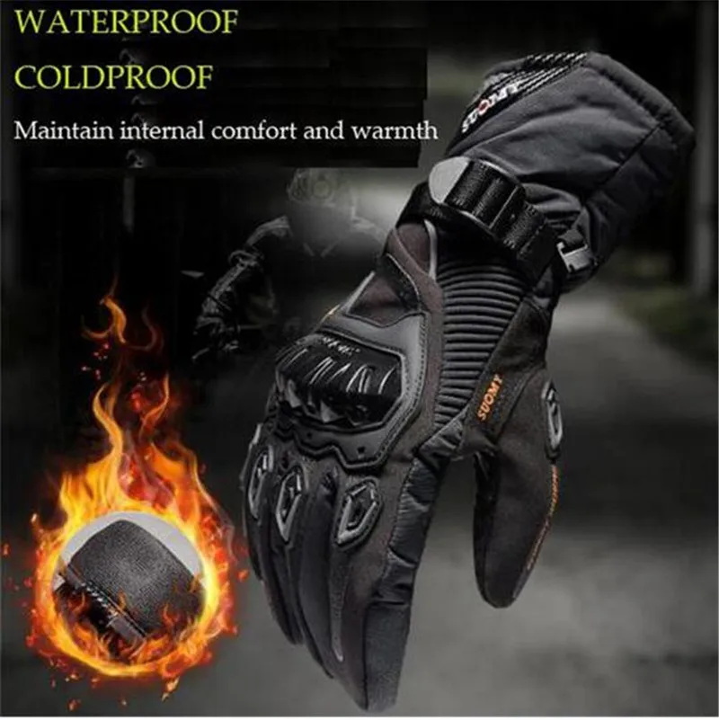 Guantes de Moto SUOMY para hombre 100% impermeables a prueba de viento Guantes de Moto de invierno Guantes de pantalla táctil Gant Moto Guantes de montar