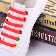 12 шт./компл. шнурки унисекс для женщин и мужчин спортивные беговые шнурки без завязок эластичная силиконовая обувь Кружева Все кроссовки 11 цветов