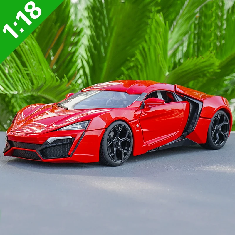 

High simulation 1:18 lykan Fast & Furious Advanced Alloy Car Model High Quality Collection Model Free Shipping