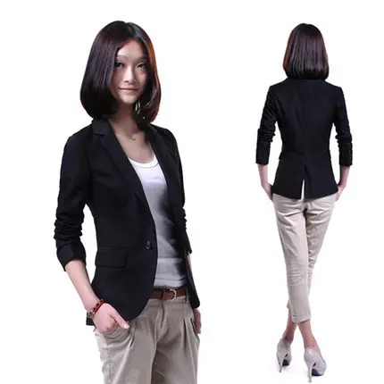 2017, spring and autumn new short black small suit, female