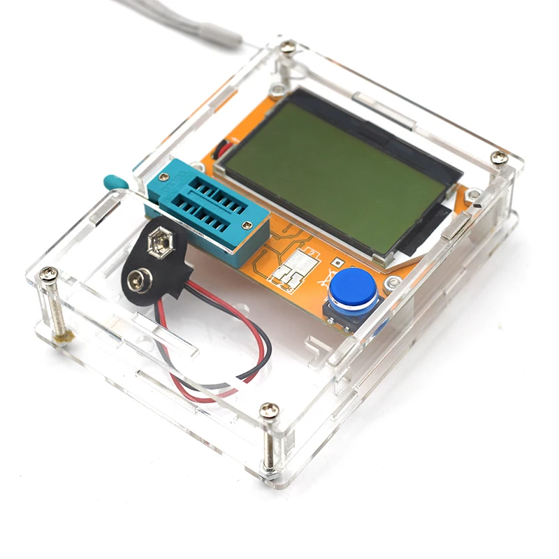 

Digital Multimeter Transistor Tester LCR-T4 Mega328 M328 Backlight Diode Triode Capacitor ESR Meter MOS PNP/NPN L/C/R With Case