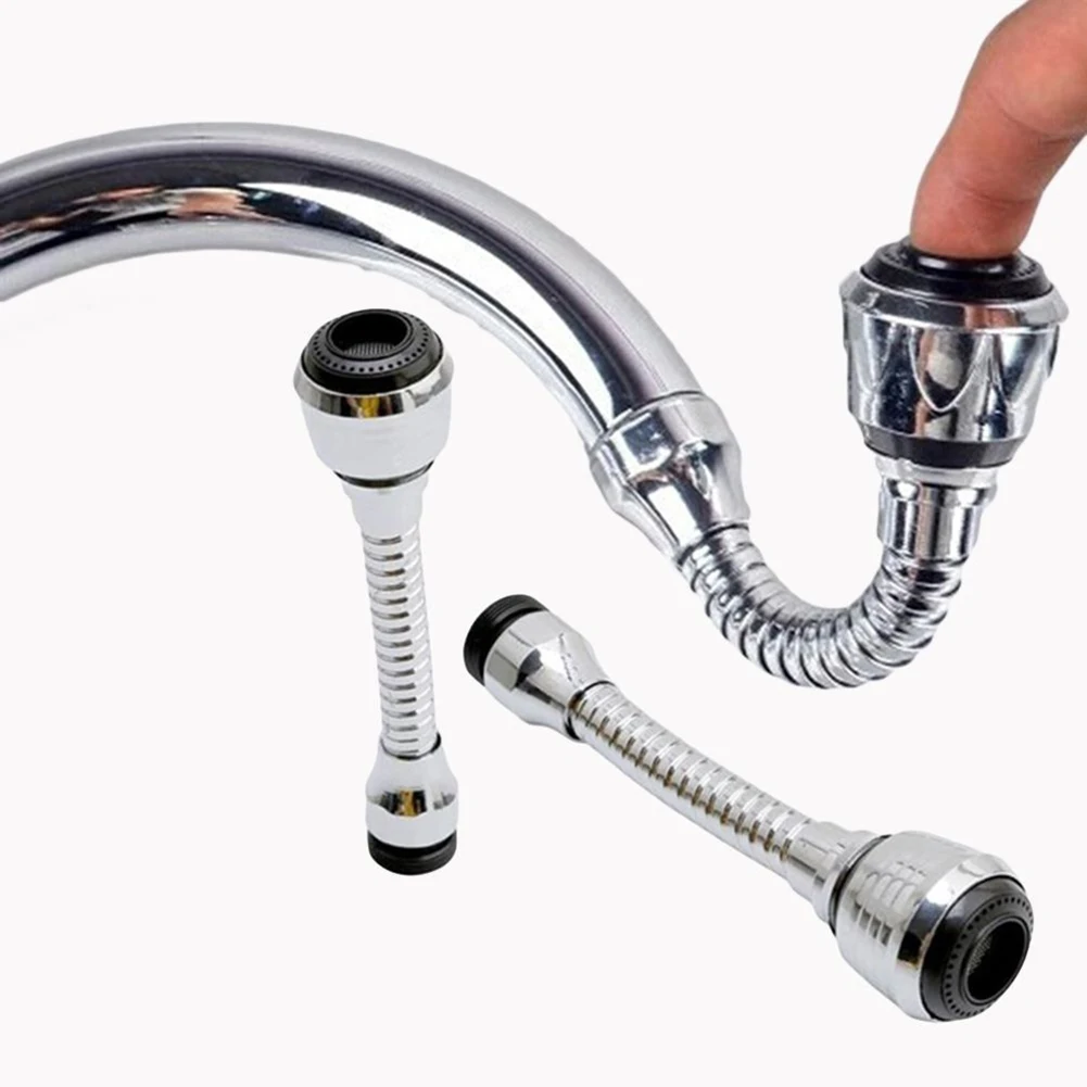 

360 Degree Sink Mixer Kitchen Chromed Swivel Tap Faucet Nozzle Sprayer Aerators 22 x 24mm Kitchen Bathroom Fixture