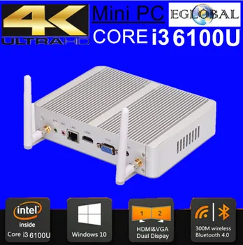 

6 Gen Mini PC Windows 10 Intel Nuc pc Barebone Computer Intel Core i3 6100U 2GHz HD 520/5500 Graphics 4K HTPC wifi HDMI VGA