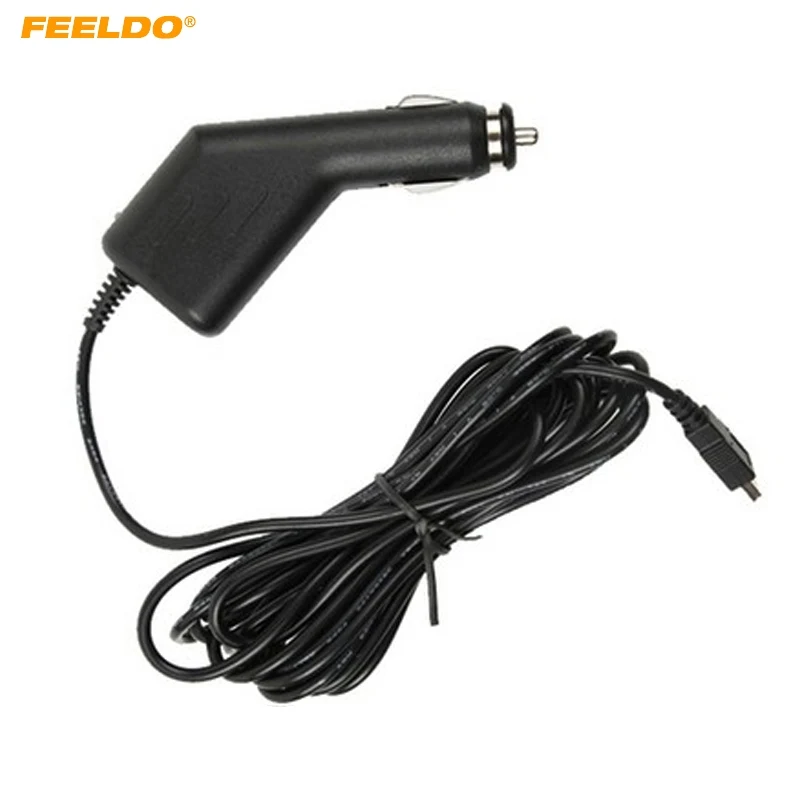 

FEELDO 3.5M Car Charger Auto Video Recorder USB Charger General GPS Navigator Power Cord #FD-5492