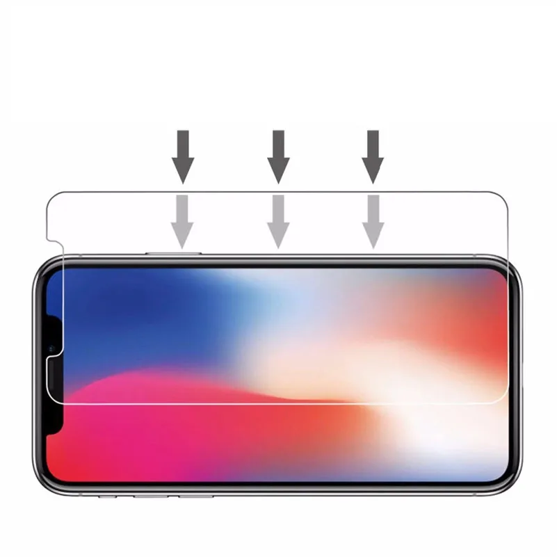 Защитная пленка из закаленного стекла для iPhone XS XR XS MAX защита экрана с пакетом, 10 шт./партия