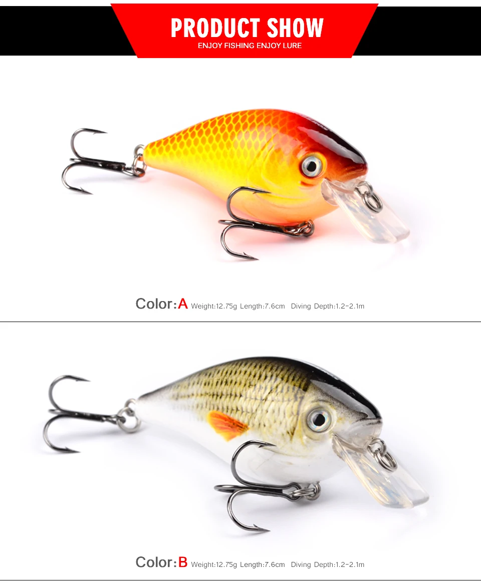 YOUGLE 6 шт./лот Proberos Crankbaits твердая приманка Рыболовная Приманка Crankbait снасть Swimbait бас