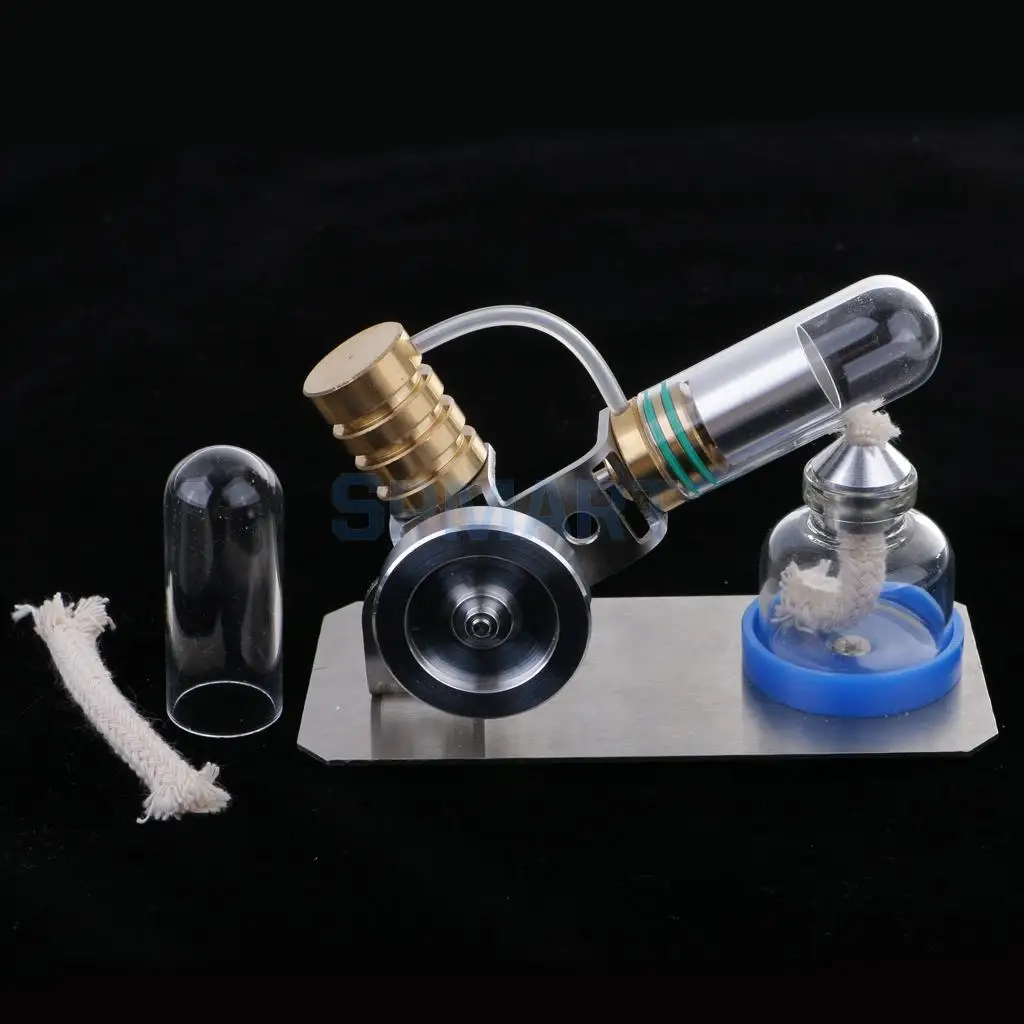 

Stainless Steel Mini Hot Air Stirling Engine Motor Model Science Experiment Kit Physics Teaching Aids Educational Toys #A