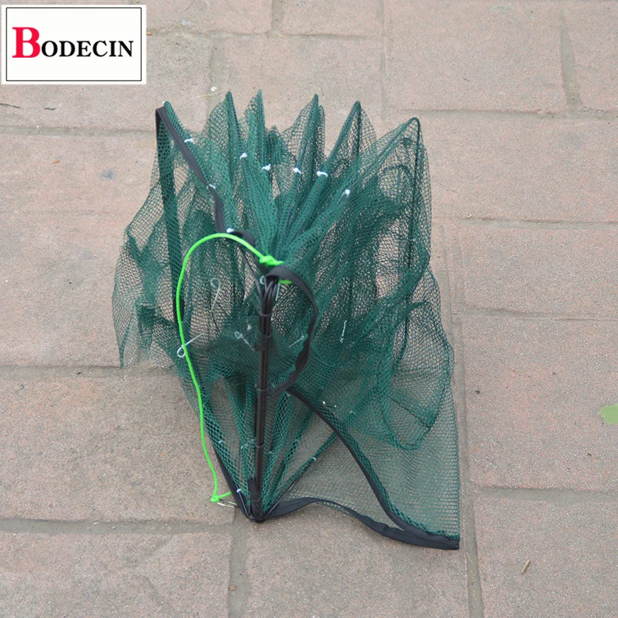Folded Portable 12 Holes Fishing Net Casting Network Crayfish Catcher Crab Trap Cast Crawfish Shrimp Bait Fish Nets For Fishing (4)