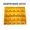 Твердосплавный инструмент DCMT070204 US735, внешний токарный инструмент, токарный инструмент, токарный станок, фрезерный станок с ЧПУ, DCMT 070204, фрез... ► Фото 1/2