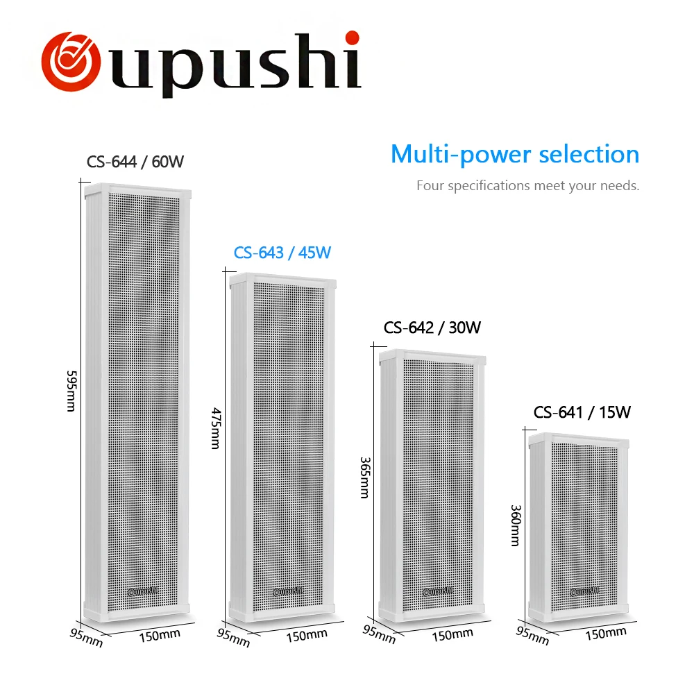 Oupushi CS 643 40 Вт 4 дюймовая Водонепроницаемая звуковая колонка 70 100 в для занятий
