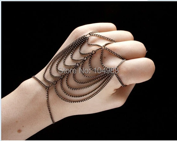 

NEW WOMEN FASHION STYLE GOLD CHAINS HAND CHAINS FINGER CHAINS BRACELETS 18 STYLES 3 COLORS