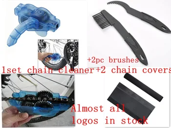 

5pc/Lot bicycle repair tool kit Bike Chain Cleaner+Cycling Clean Brushes+cycle Chainstay Protector bicycle chain cover sport mtb
