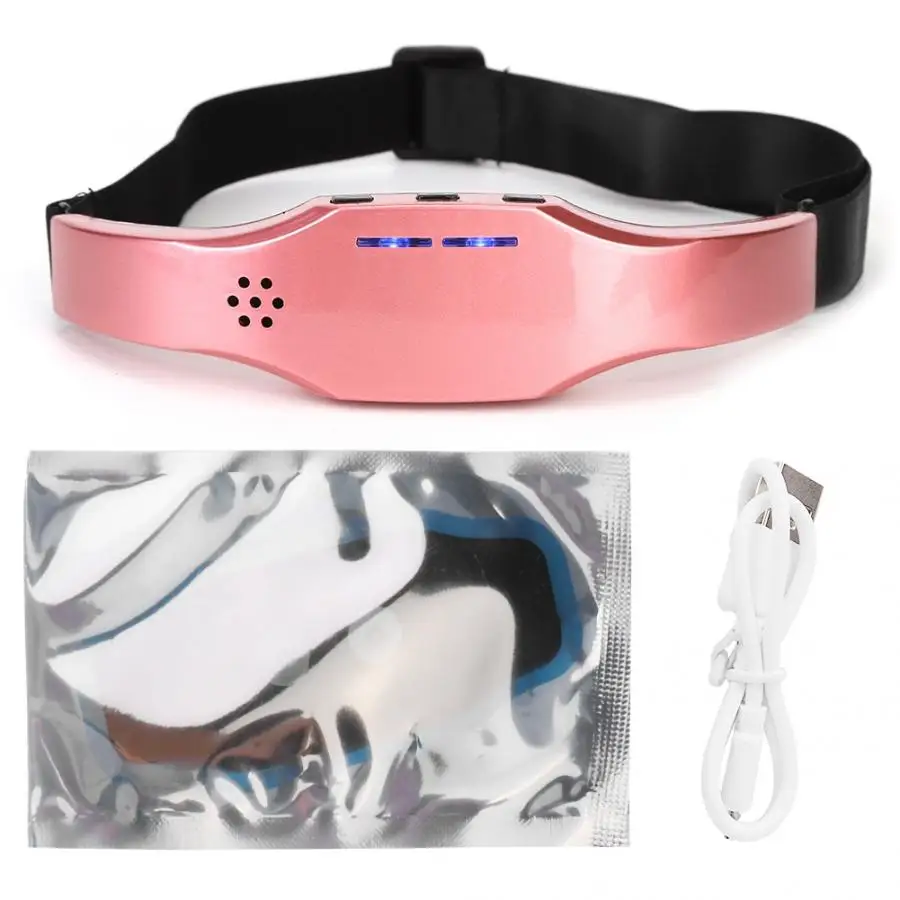 Беспроводное умное устройство для массажа сна унисекс мигрэйн бессонница терапия головы давление расслабляющий массаж машина - Цвет: Розовый