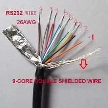 10 м сердечник из луженой меди 9-core двойной экранированный кабель/RS232 линия 26AWG экранированный кабель OD6.3MM