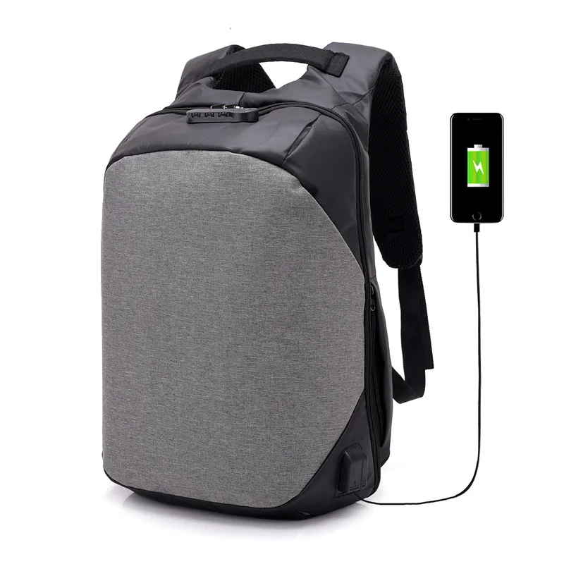 

2018 fashion anti-theft laptop backpack waterproof large capacity usb charging back pack male travel bag casual school rucksack