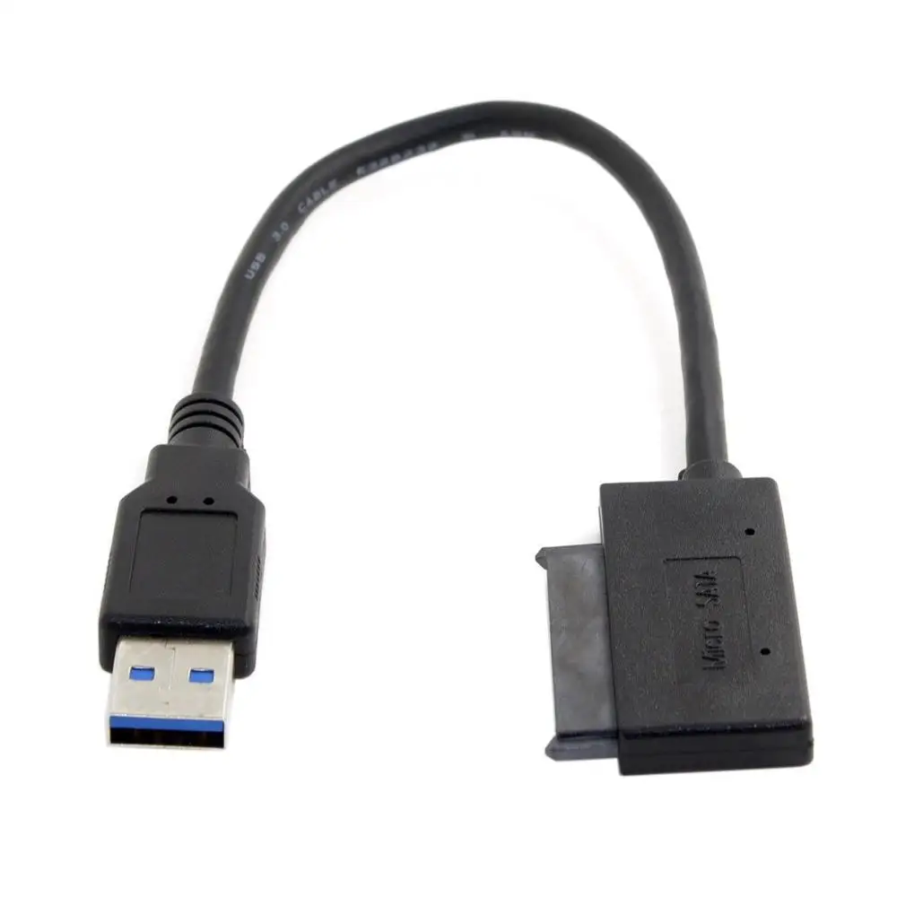 USB 3 0 к Micro SATA 7 + 9 16 Pin 1 8 &quot90D угловой драйвер SSD адаптер кабель 10 см | Электроника