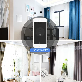 

Wifi Smart Touch Curtain Switch Panel Alexa Voice Remote Control Graffiti APP Smart WiFi Timer Switch Alexa Amazon Home Modules