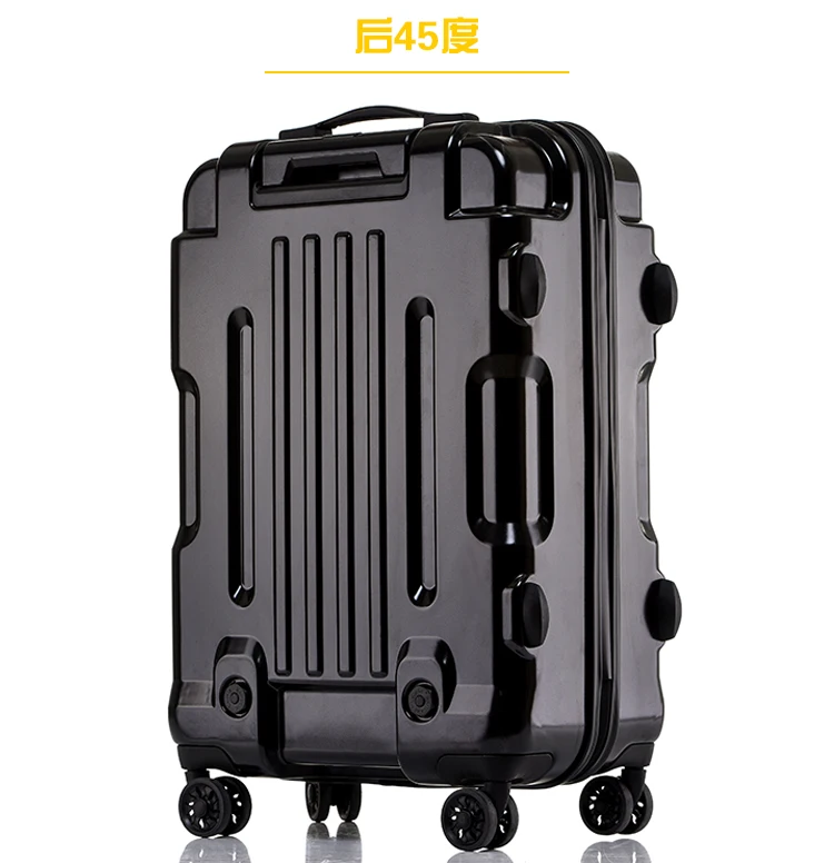 Зеркало тележка чемодан металлический Дорожный чемодан Спиннер для мужчин женщин студент пароль коробка 2" 24" 2" 29" дюймов модные