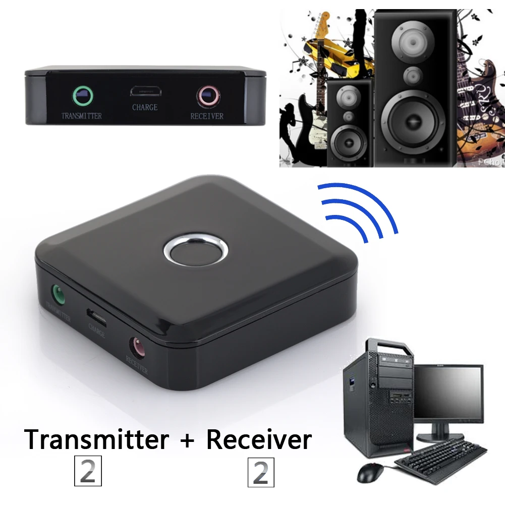 Portable 2.4G Wireless Digital Audio Music Sender Stereo Speaker Hi-Fi Adapter