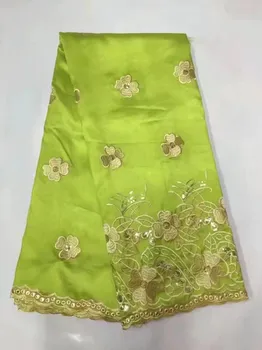 

Latest Nigerian Lace For Nigerian African Lace George Fabric For Party Fashionable Raw Silk George Wrappers 5yard FREE SHIPING