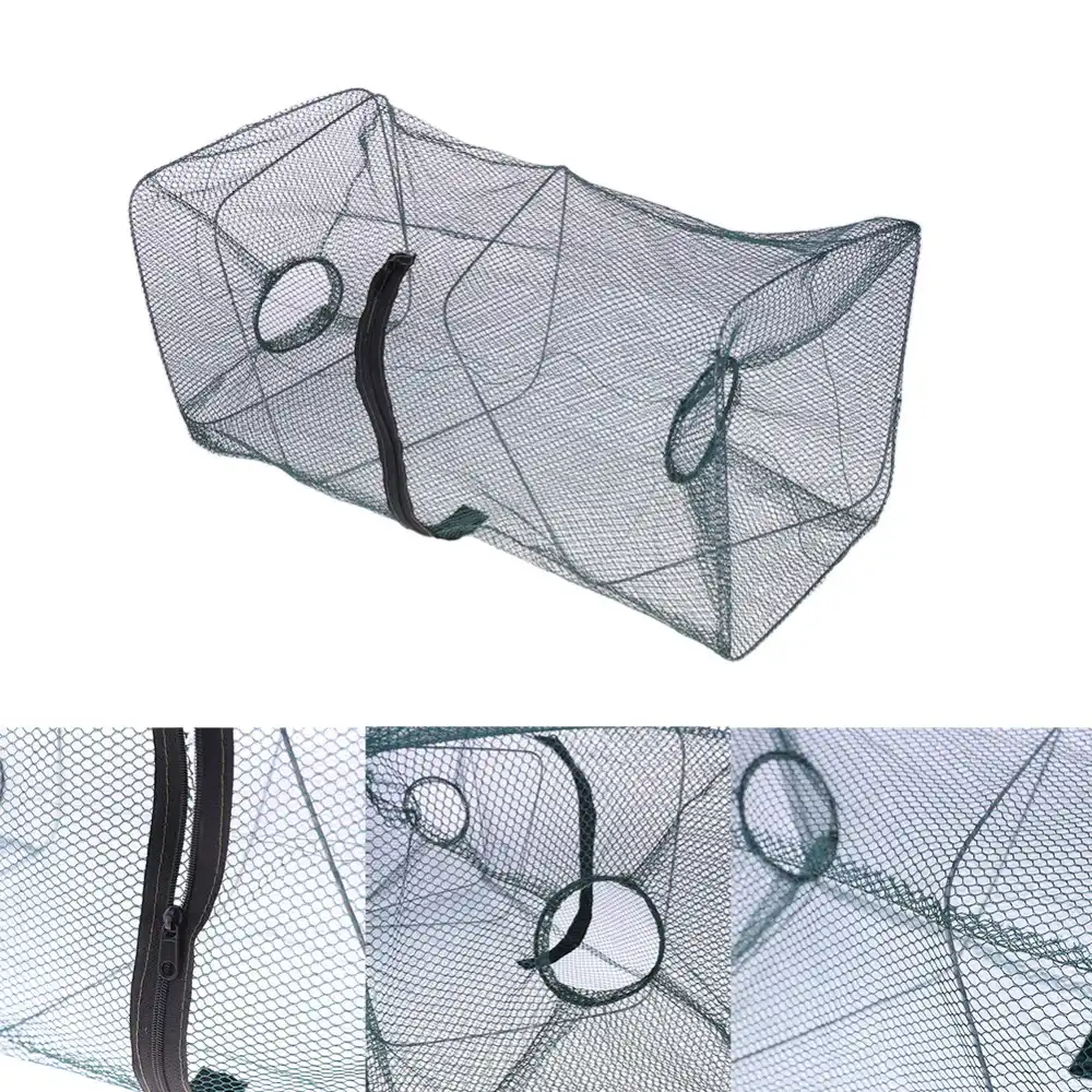 Foldable Crab Fishpot Crawdad Shrimp Minnow Fishing Bait Trap Cast Dip Net Cage