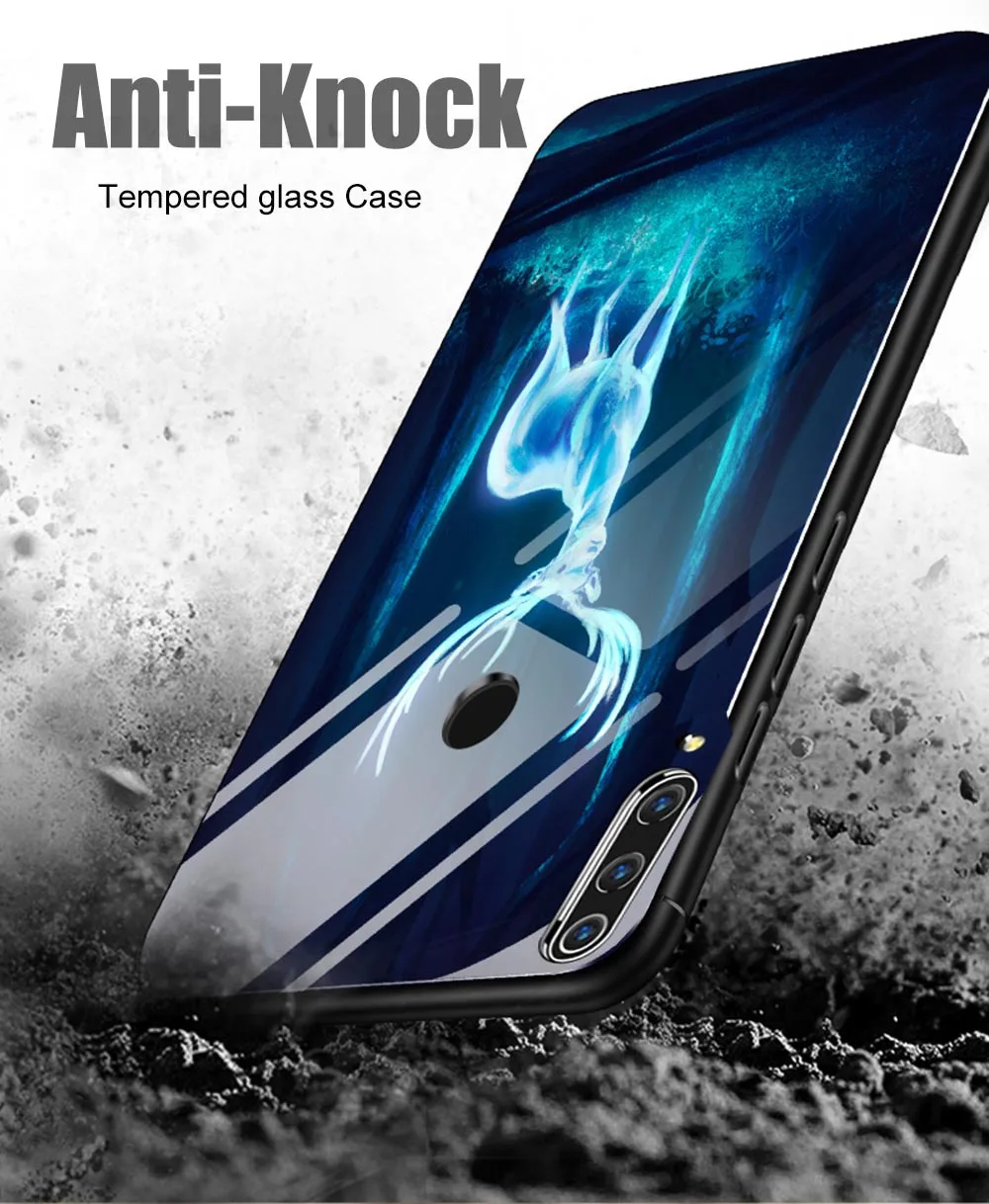 Luminous Tempered Glass Case For Xiaomi Mi 9 Soft TPU Silicone Edge Phone Cases For Xiaomi Mi 9 Mi9 6.39 Cover Xiomi Mi9 Coque   (6)